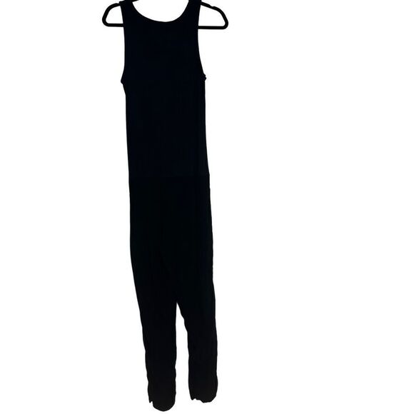 MONROW Women’s Black Button Tank Jumpsuit sz S - Picture 3 of 9